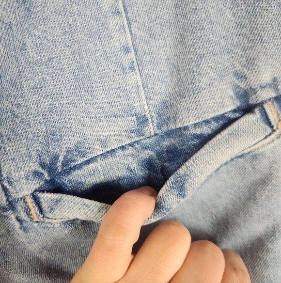 Free People Boho Equinox Denim Trouser Open Sky High Rise Super Wide Leg 27 - Picture 12 of 16